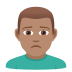 🙍🏽‍♂️ man frowning: medium skin tone display on JoyPixels